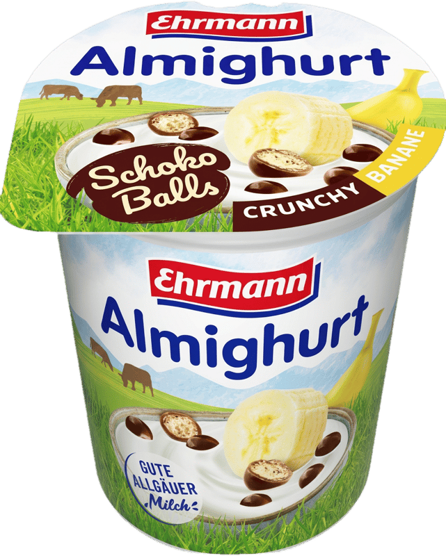 Ehrmann Almighurt Schokoballs Crunchy Banana