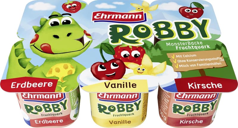 Ehrmann Robby Strawberry, Vanilla, Cherry