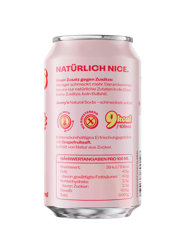 Joony's Natural Soda Grapefruit 0,33l (MEHRWEG)