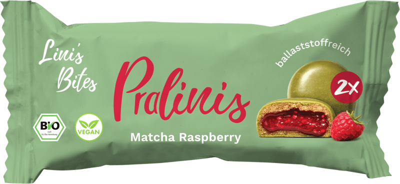 Lini's Bites - Organic Pralinis Matcha Raspberry (12er Box)