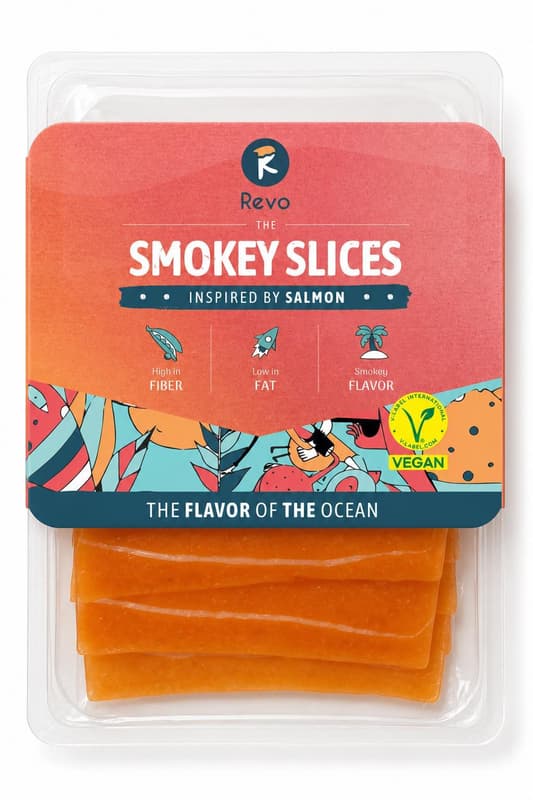 Revo Foods The Smokey Slices, inspired by Salmon 80g