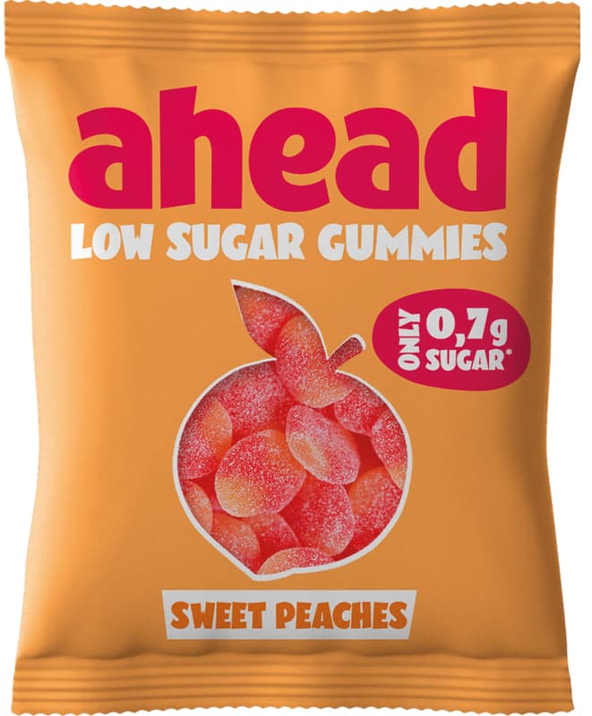ahead Sweet Peaches Gummies Low Sugar