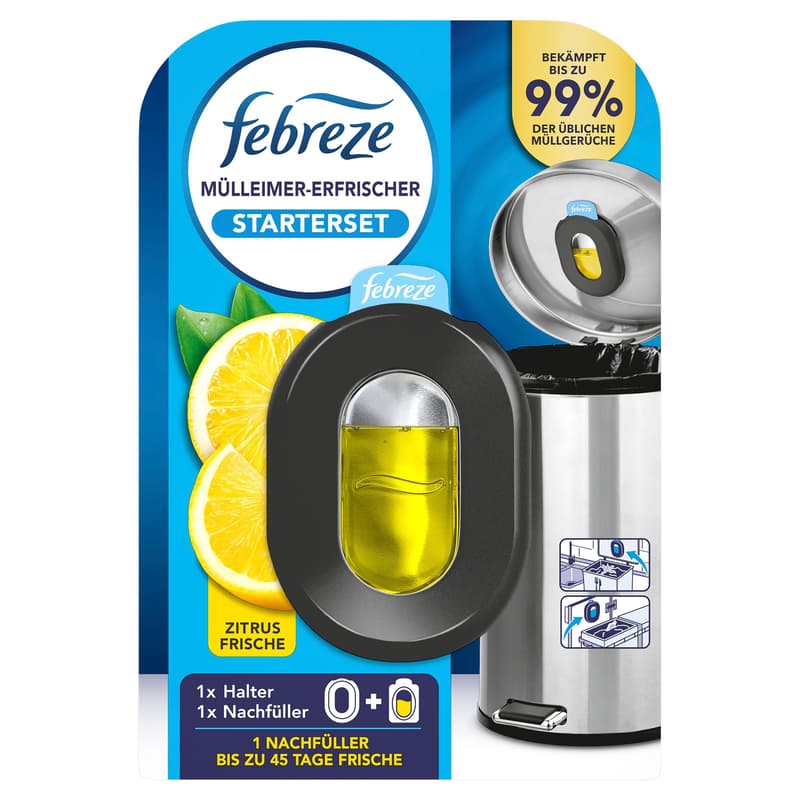 Febreze Fragrance Depot Trash Can Freshener Starter Kit Citrus Fresh 4. 88ml