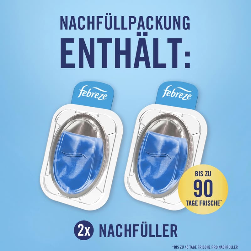 Febreze Duftdepot Mülleimererfrischer Nachfüller Reine Frische Duo 9. 76ml