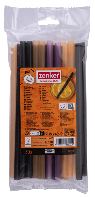 ZENKER Reusable Drinking Straws Halloween