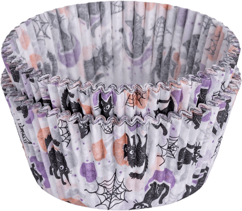 ZENKER Halloween Paper Muffin Cups with Cat
