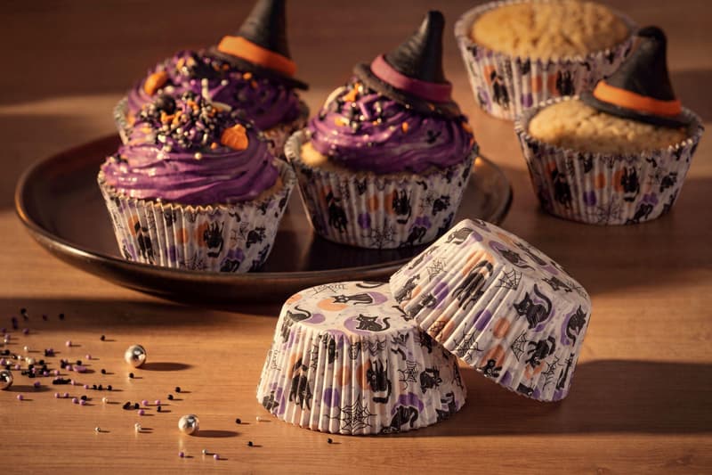 ZENKER Halloween Paper Muffin Cups with Cat