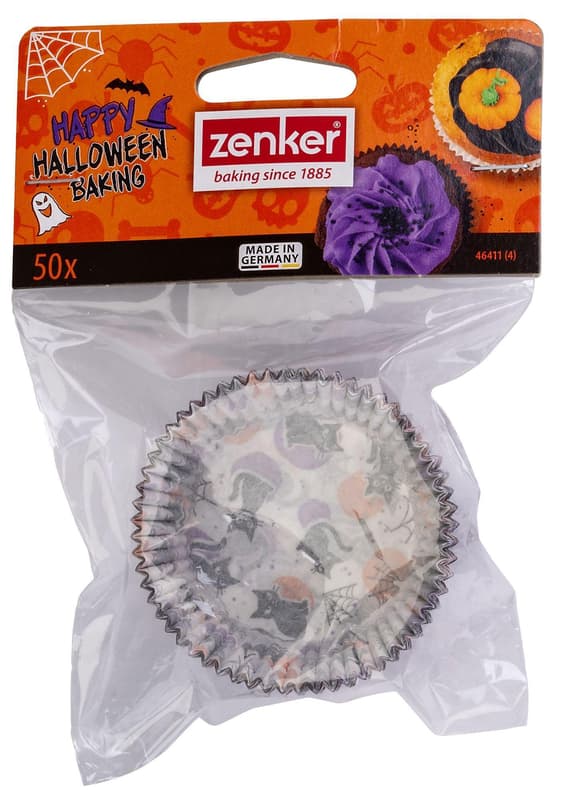 ZENKER Halloween Paper Muffin Cups with Cat