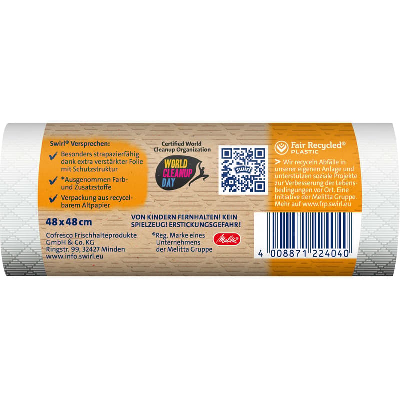 Swirl 20 l Carry Handle Garbage Bags Tear-Resistant & Leak-Proof