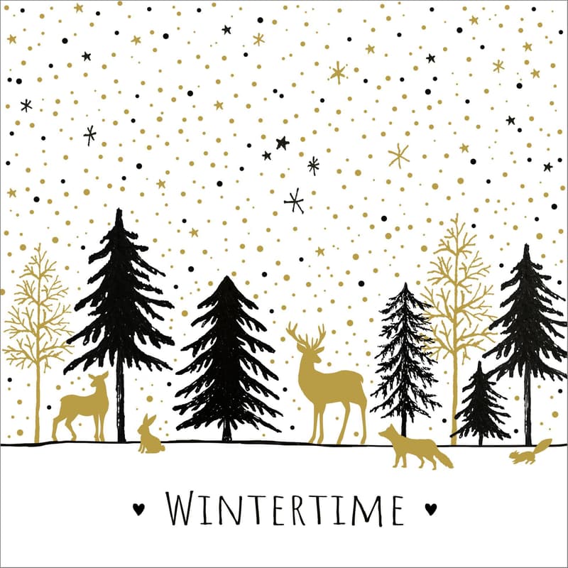 Serviette 33x33cm "Modern Wintertime"