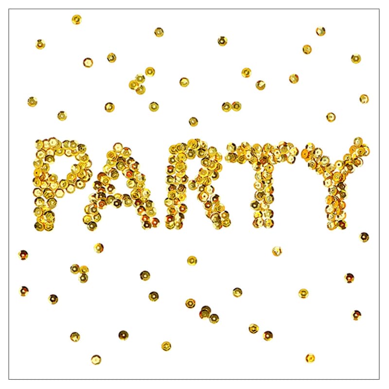 Serviette 33x33cm "Party"