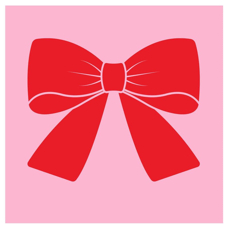 Serviette 33x33cm "Big Bow rose"