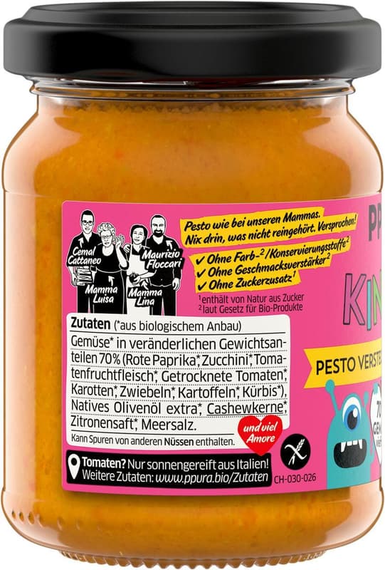 PPURA ORGANIC Pesto for Kids - with hidden vegetables