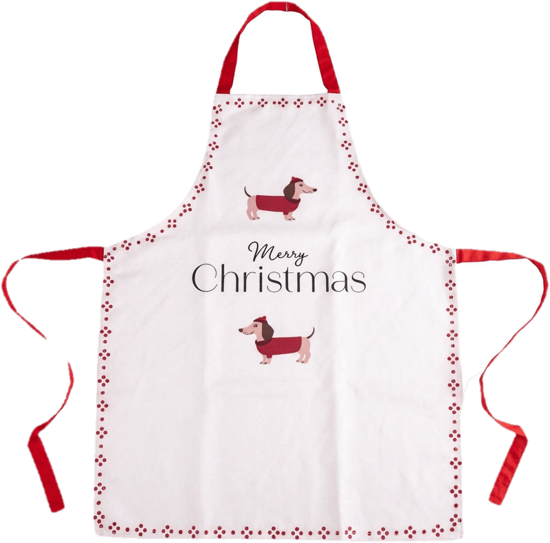 Dr. Oetker kleine Back-Schürze "Weihnachtsdackel"