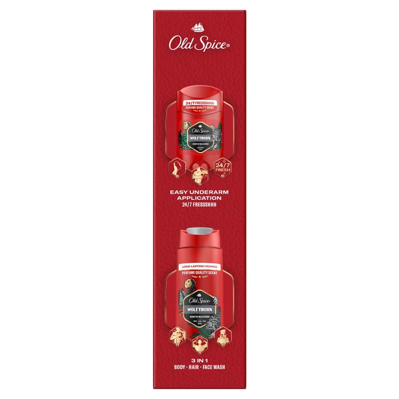 Old Spice Deo Spray Geschenkset Gamer Wolfthorn (Stick, SG)