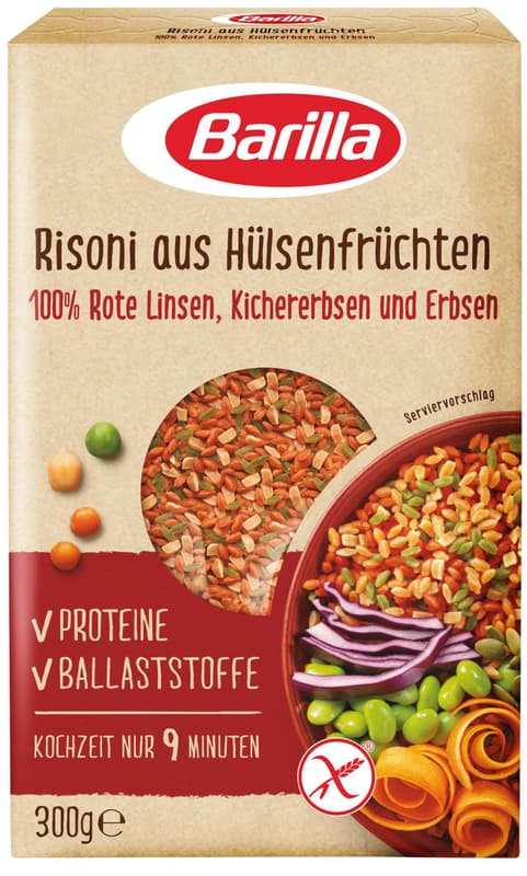 Barilla Risoni Red Lentils, Chickpeas and Peas