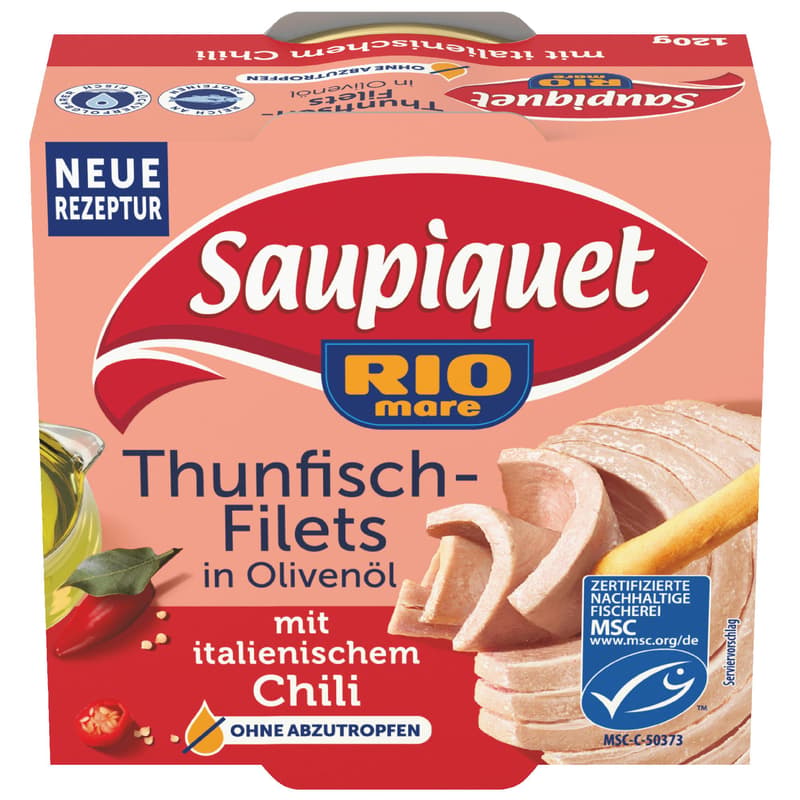 Saupiquet Tuna Fillets in Olive Oil with Italian Chilli