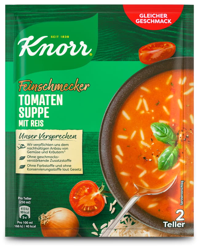 Knorr Feinschmecker Tomatensuppe mit Reis
