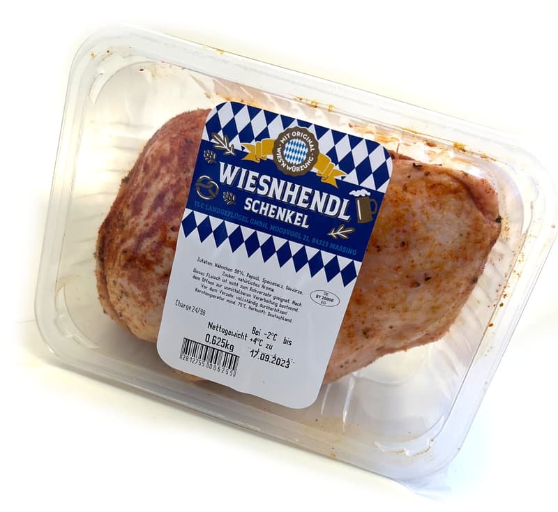 Traditionsgeflügel Wiesnhendl Schenkel gewürzt