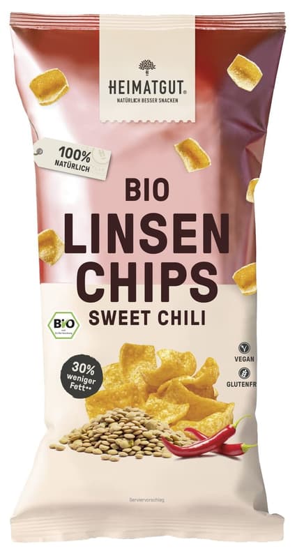Home Organic Lentil Chips Sweet Chili