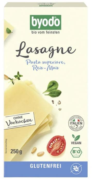 Byodo Lasagne Leaves Corn Rice
