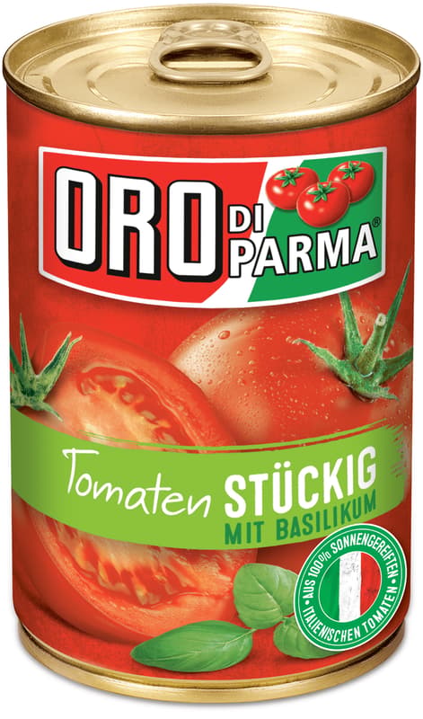 Oro di Parma Stückige Tomaten mit Basilikum