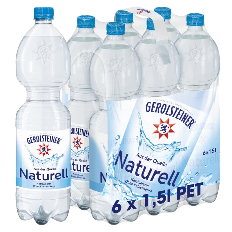 Gerolsteiner Natural Mineral Water 6x1.5 l PET (ONE WAY)