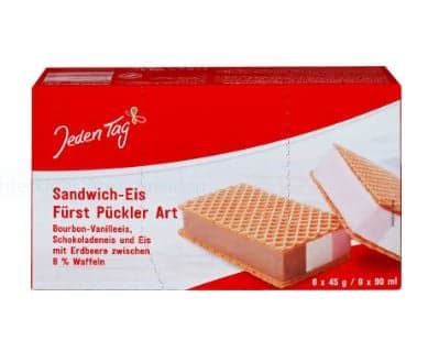 Jeden Tag Sandwich-Eis
