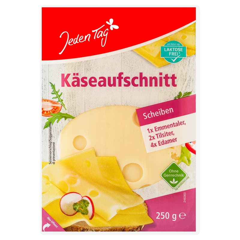 Jeden Tag Käse Aufschnitt 45% Fett, laktosefrei