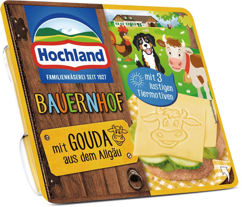 Hochland processed cheese "sandwich slices", farmhouse