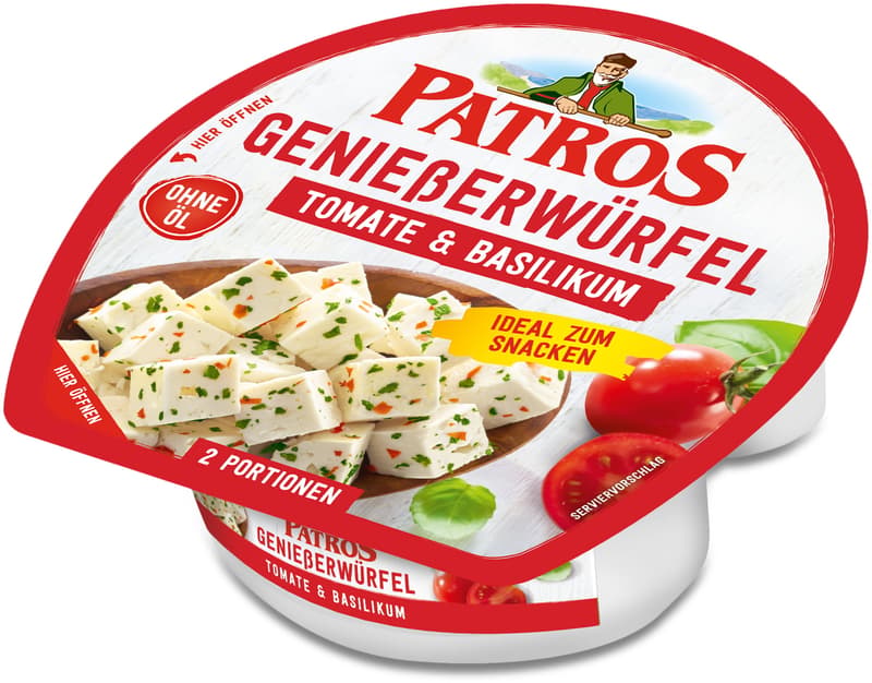 Patros Hirtenkäse Genießerwürfel, Tomate
