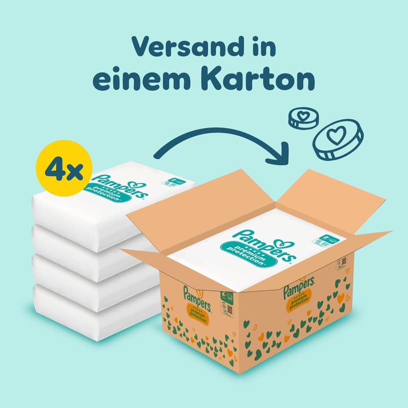 Pampers Premium Protection size 2, 240 diapers, 4kg - 8kg