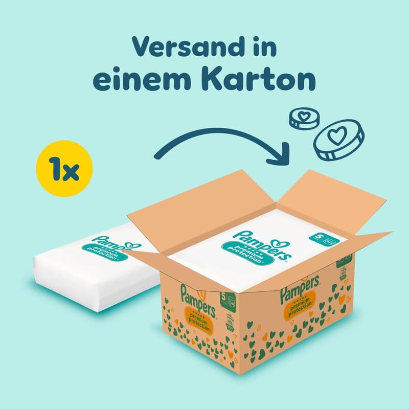 Pampers Premium Protection Pants size 5, monthly box, 144 diapers, 12kg - 17kg
