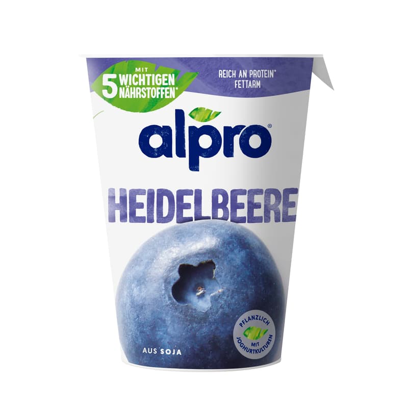 Alpro soy yoghurt alternative blueberry