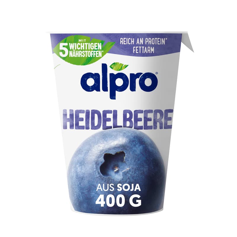 Alpro soy yoghurt alternative blueberry