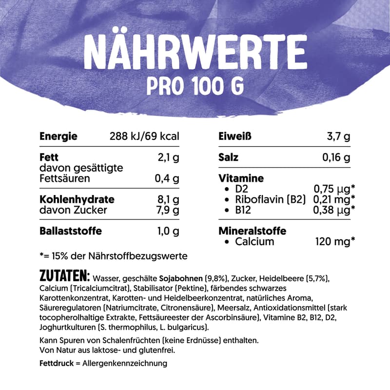 Alpro soy yoghurt alternative blueberry