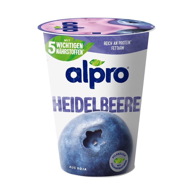 Alpro soy yoghurt alternative blueberry