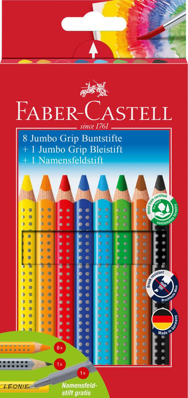 Faber-Castell colored pencil Jumbo Grip promotion case 8+1+1