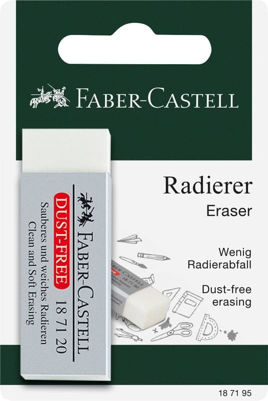 Faber-Castell Radierer Dust-free Blisterkarte