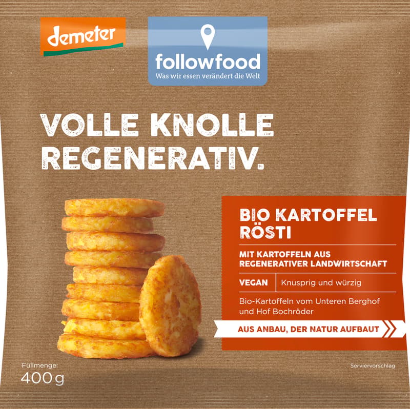 Organic potato rosti