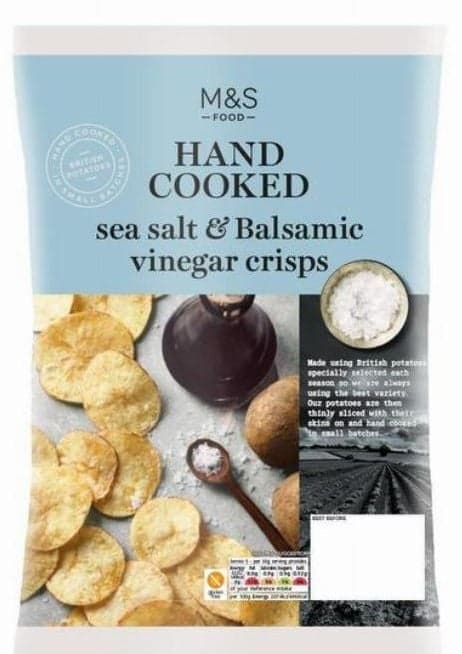 Marks & Spencer Hand Cooked Sea Salt & Balsamic Vinegar Crisps