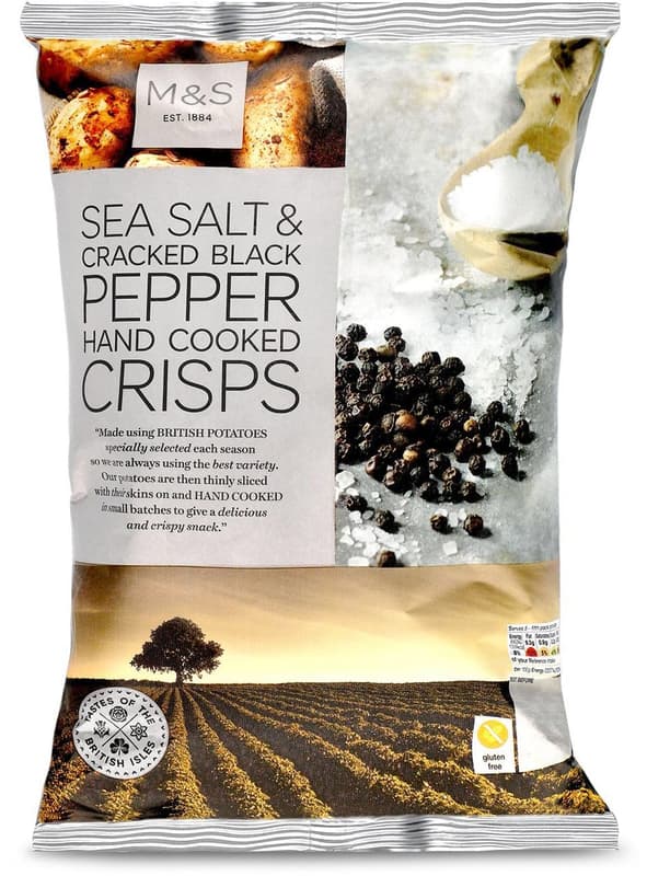 Marks & Spencer Hand Cooked Salt & Black Pepper Crisps