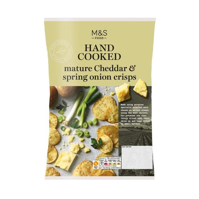 Marks & Spencer Hand Cooked Mature Cheddar Cheese & Red Onion Crisps