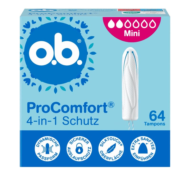 o.b. ProComfort Mini auch für leichte Tage Tampons