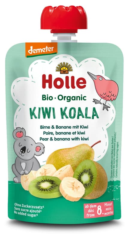 Holle BIO Kiwi Koala - Pouchy pear & banana with kiwi