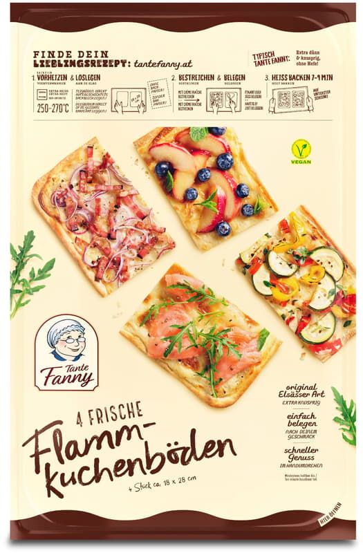 Tante Fanny Fresh tarte bases Alsatian style, 4 pieces