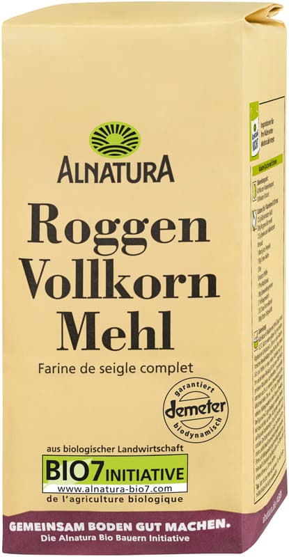 Alnatura Demeter wholemeal rye flour
