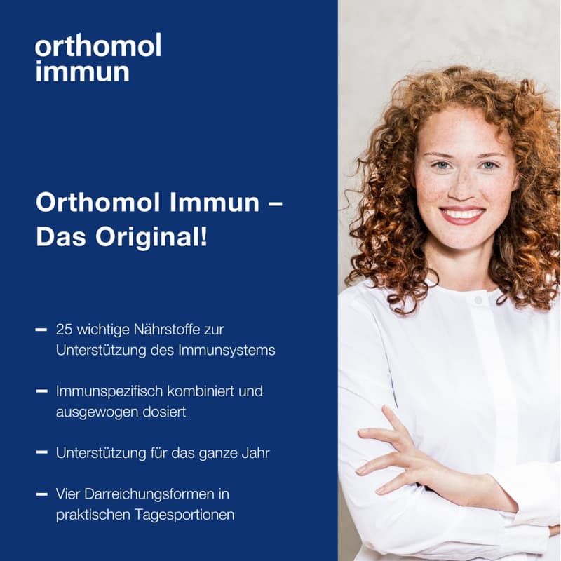Orthomol Immun - Mikronährstoffe zur Unterstützung des Immunsystems - mit Vitamin C, Vitamin D und Zink - Trinkampullen/Tabletten, 7 St. Tagesportionen