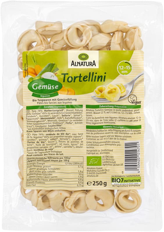Alnatura BIO Gemüse Tortellini