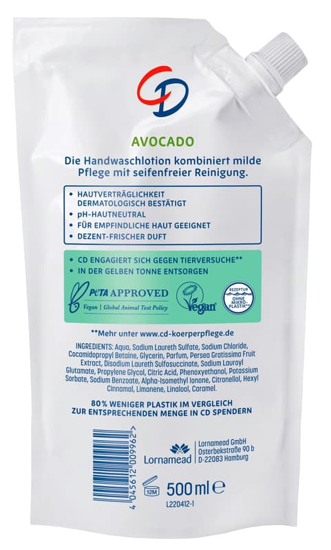 CD Liquid Soap Avocado Refill 500 ml